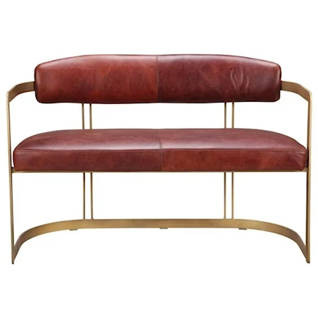 Downie Leather Upholstered Bench
